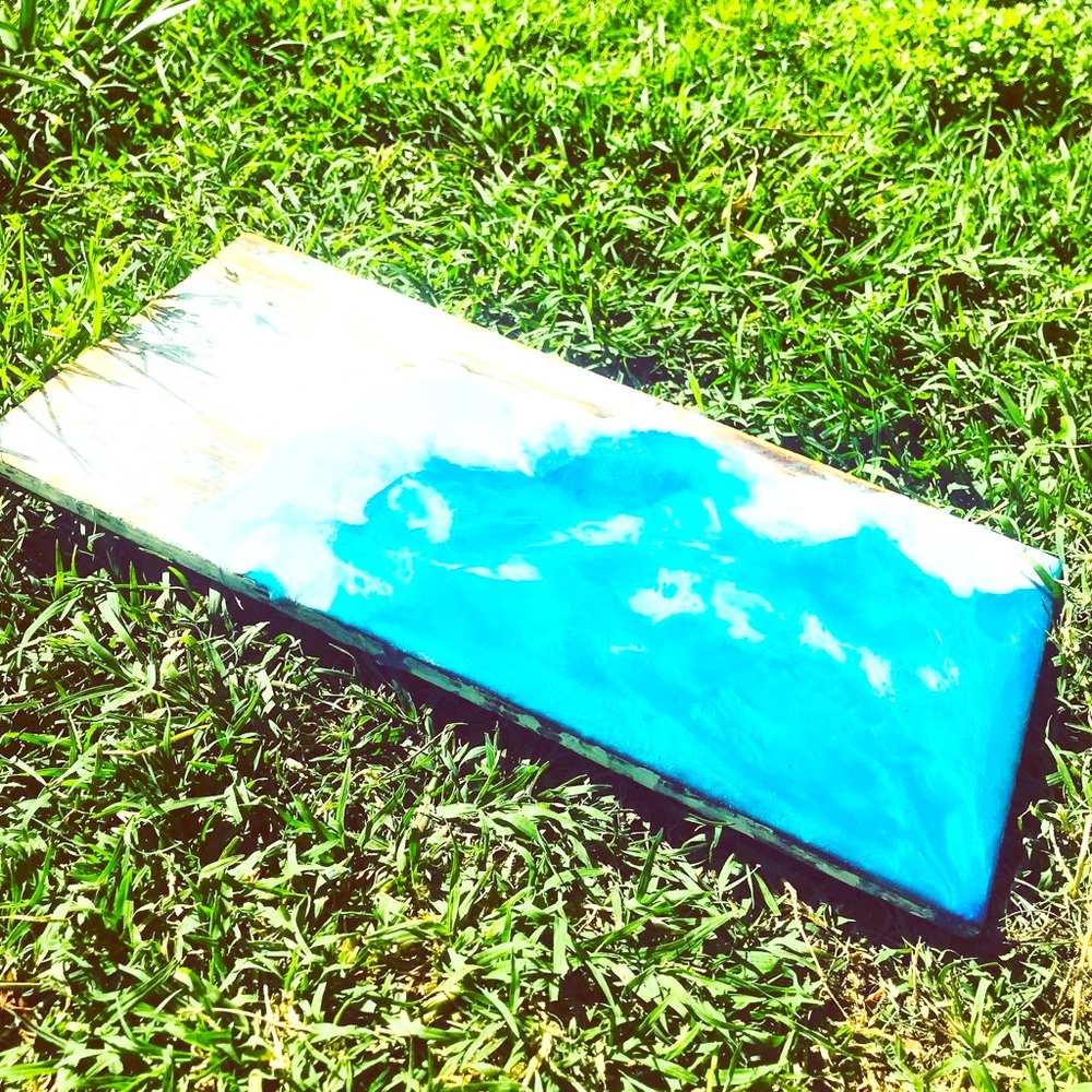 Ocean resin wall art